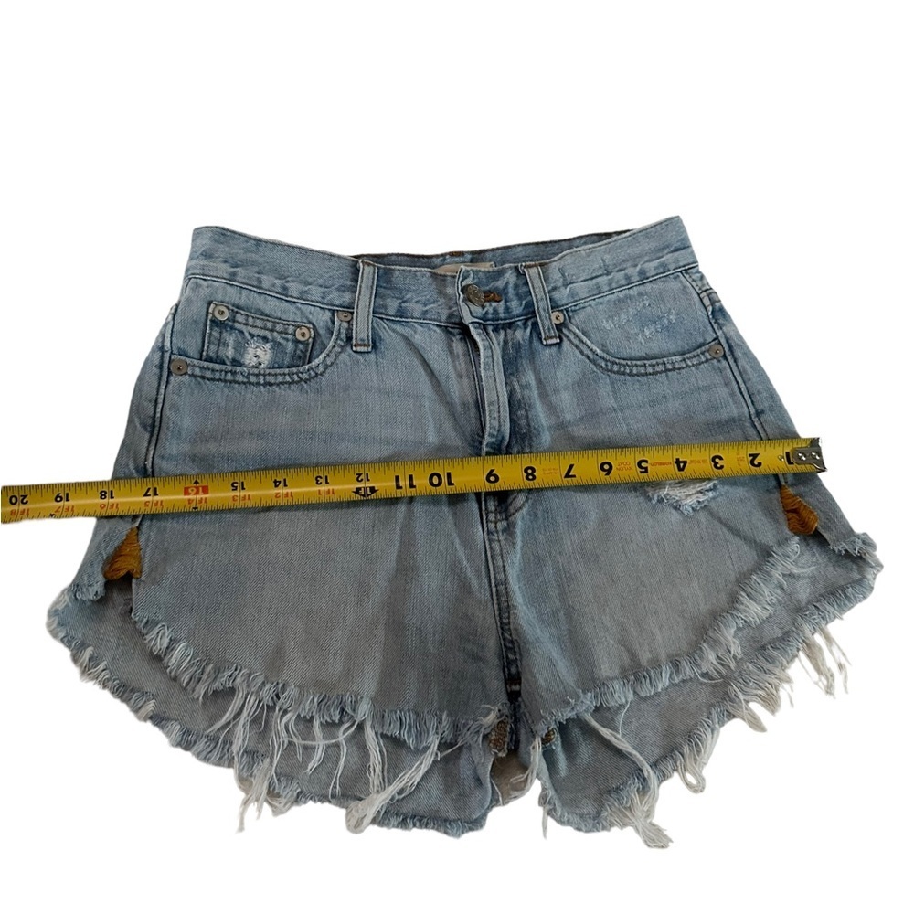 Madewell The Perfect Summer Jean Fringe Shorts Size 26 - Picture 7 of 17
